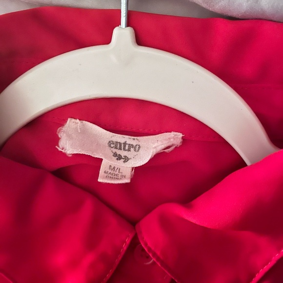 Entro Vibrant Red Casual Button Down Shirt - Picture 8 of 8